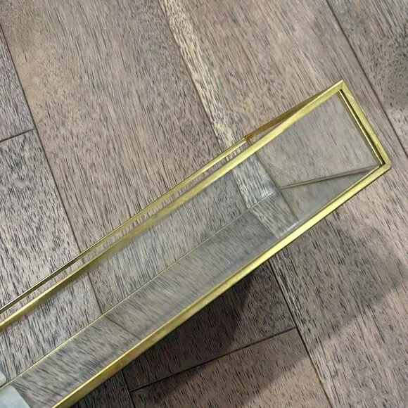 Gold and Glass Vanity Tray - Picture 3 of 3